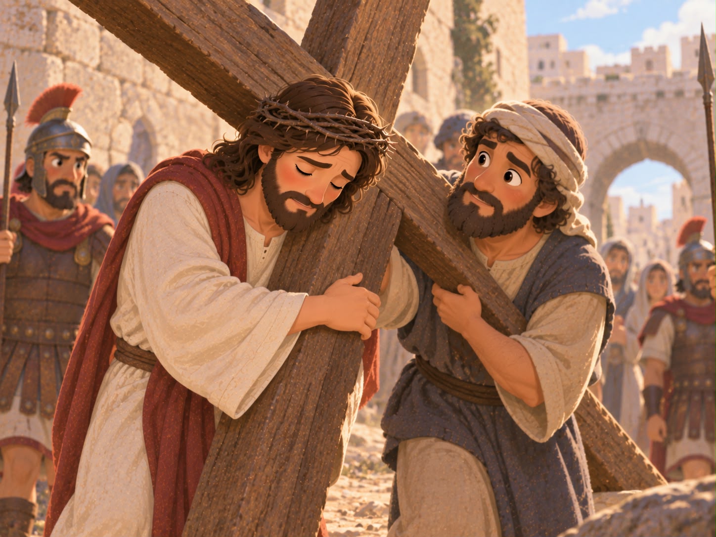 Jesus Carrega a Cruz